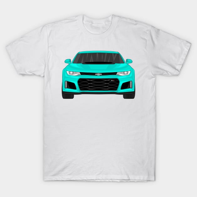 CAMARO TURQUOISE T-Shirt by VENZ0LIC